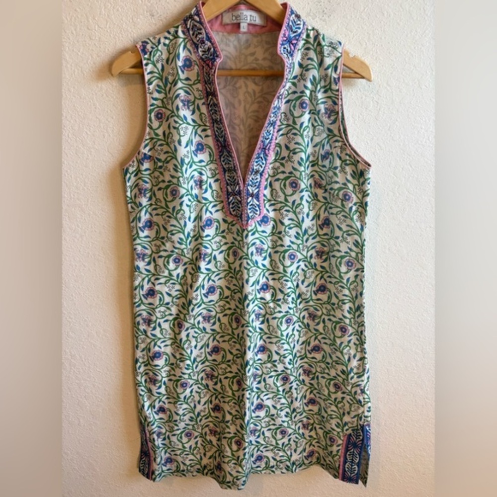 Bella Tu Sleeveless Floral Tunic Size Large